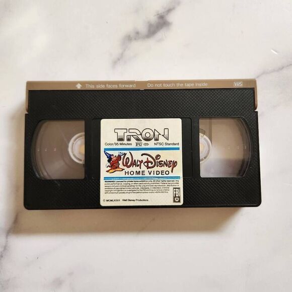 Disney VHS video cassette vintage Tron 1982 '90s tape - Picture 1 of 5